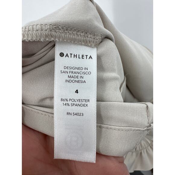 Athleta Skyline Pant II Lightweight Paper bag Athletic Pants Size 4 Light Tan - Picture 7 of 8